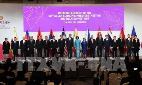At the opening ceremony of the 50th ASEAN Economic Ministers (AEM-50) Meeting and Related Meetings (Photo: VNA)