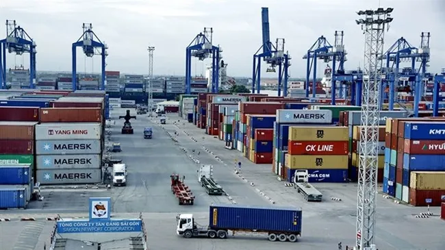 Containers at Saigon Newport Corporation in HCM City (Photo: VNA)