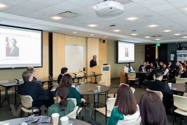 Vietnamese Ambassador to the United States Pham Quang Vinh speaks at the workshop (Source: VNA)