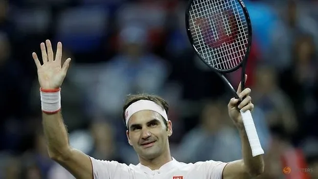 Roger Federer of Switzerland celebrates his victory against Daniil Medvedev of Russia. (Reuters)
