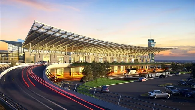 A rendering of Van Don Airport