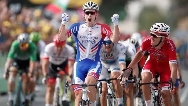Groupama-FDJ rider Arnaud Demare of France wins the stage - Tour de France - The 171-km Stage 18 from Trie-sur-Baise to Pau - July 26, 2018. (Photo: Reuters)