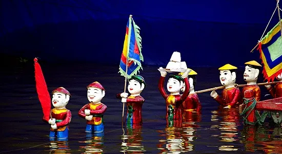 Water puppetry.