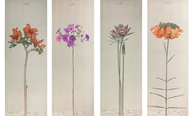 One by one: Four Seasons, the painting by Vu Dinh Tuan