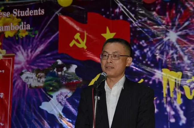 Vietnamese Ambassador to Cambodia Vu Quang Minh speaks at the event (Photo: VNA)