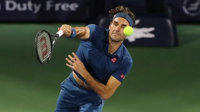 Switzerland's Roger Federer in action during his first round match against Germany's Philipp Kohlschreiber - ATP 500 - Dubai Tennis Championships - Dubai Duty Free Tennis Stadium, Dubai, United Arab Emirates - February 25, 2019. (Photo: Reuters)