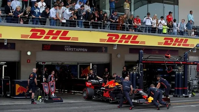 Formula One F1 - Mexican Grand Prix - Hermanos Rodriguez Circuit, Mexico City, Mexico - October 26, 2019 Red Bull's Max Verstappen in the pit during the qualifying session. (Photo: Pool via Reuters)