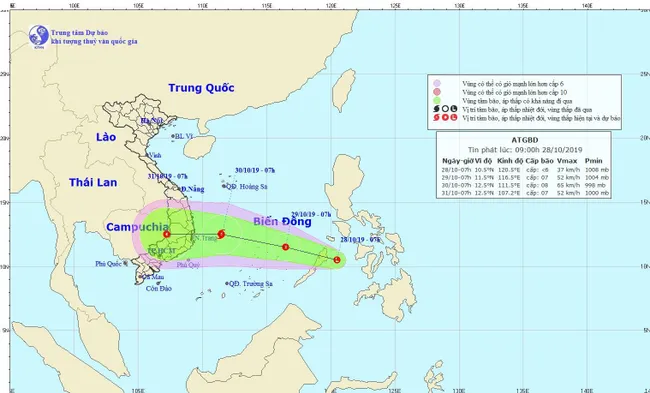 Miền Trung sắp có bão đổ bộ, mưa đặc biệt to