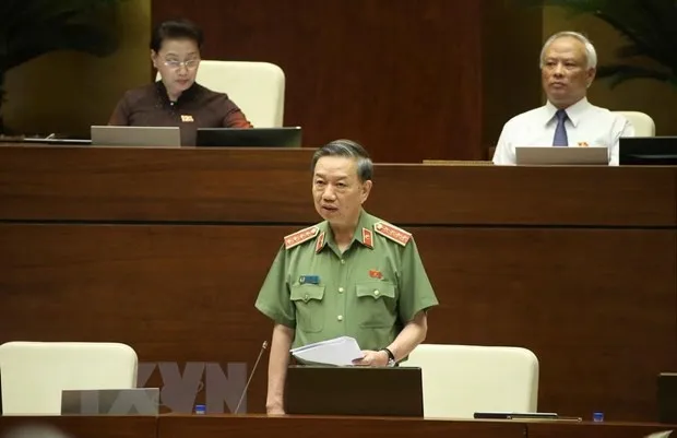 Minister of Public Security To Lam at the event (Photo:VNA)