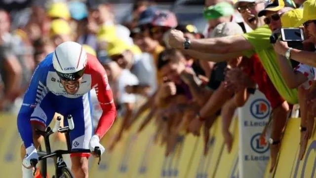 Cycling - Tour de France - The 27.5-km Stage 13 Individual Time Trial from Pau to Pau - July 19, 2019 - Groupama-FDJ rider Thibaut Pinot of France finishes. (Photo: Reuters)