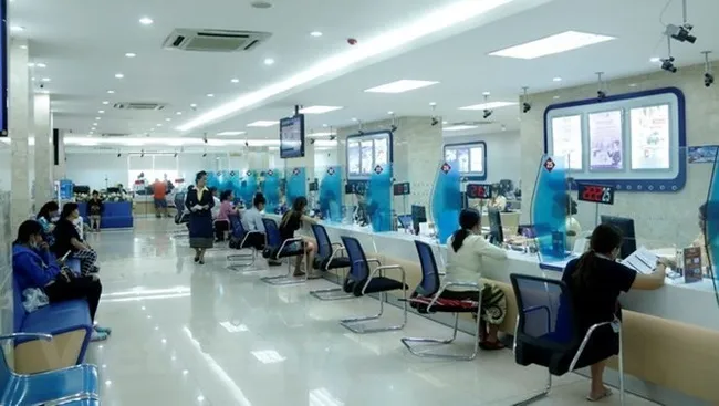 An office of the Vietnamese-invested LaoVietBank in Laos (Photo: VNA)