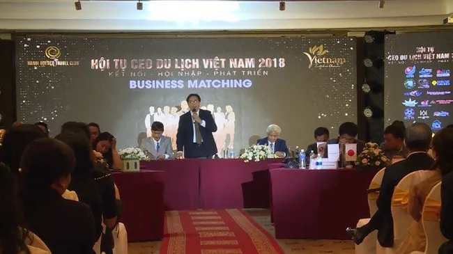 At the business matching of CEOs of travel enterprises in 2018 (Photo: plo)
