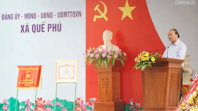 PM Nguyen Xuan Phuc speaking at the ceremony (Photo: VGP)