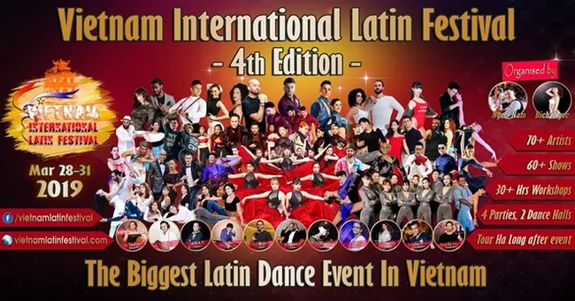 The 4th Vietnam International Latin Festival will gather more than 70 dancers from 30 countries and territories.(Photo: vietnamlatinfestival.com)