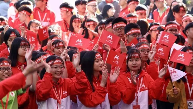 Volunteers at the event (Photo: VNA)