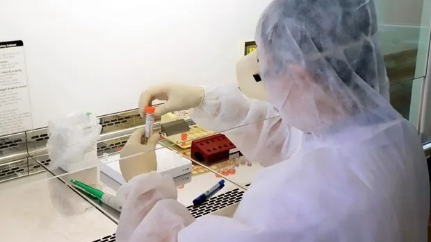 A sample for COVID-19 testing (Photo: VNA)