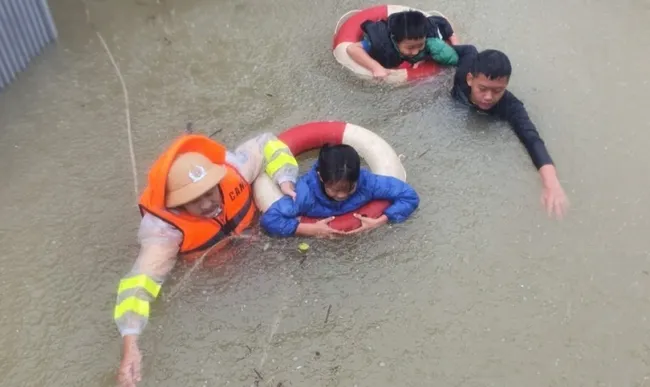 Flooding in Cam Xuyen distric, Ha Tinh province (Photo: NDO)