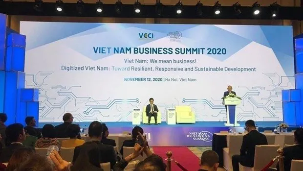 The Vietnam Business Summit 2020 is held on the sidelines of the virtual 37th ASEAN Summit and related meetings (Photo: VNA)