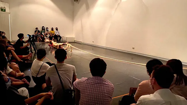 A contemporary dance performance at the Culture Lab