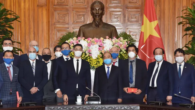 At the reception (Photo: VNA)