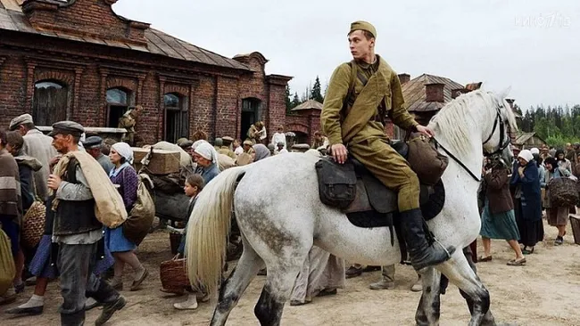A scene from the film 