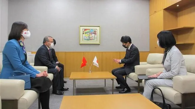 At the reception (Photo: VNA)