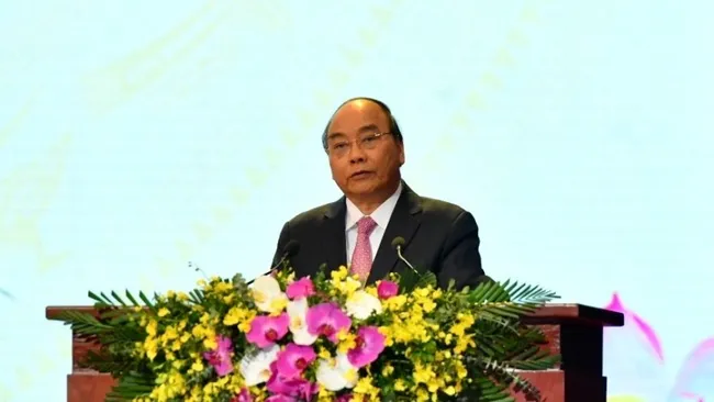 PM Nguyen Xuan Phuc speaks at the congress. (Photo: NDO/Duy Linh)