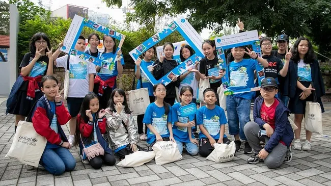 Children join the World Children's Day celebration in Hanoi on November 20, 2020. (Photo: UNICEF)