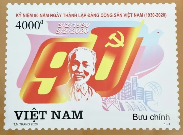 Stamp launched to mark Party’s 90th founding anniversary (Photo: VNA)