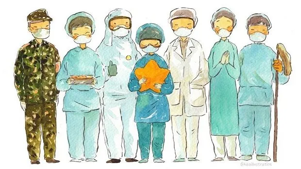 The entire Vietnamese nation must join hands and stay united to overcome all difficulties and challenges and to stamp out the COVID-19 epidemic. (Illustrated by KAA Illustration)