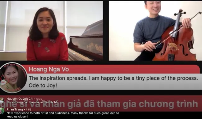 An online concert under the project (Photo: baotintuc.vn)