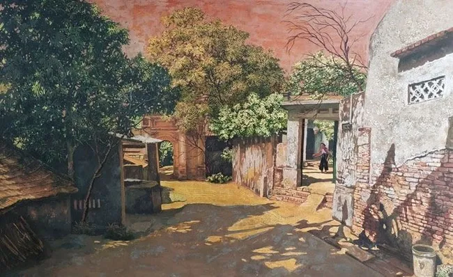 A painting by Chu Viet Cuong (Photo: hanoimoi.com.vn)