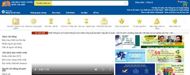 An online book fair kicked off on April 19 in celebration of the seventh Vietnam Book Day that falls on April 21 each year. (Photo: VNA)