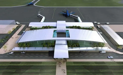 A mock-up of Sa Pa Airport in the northern mountainous province of Lao Cai. (Photo: baogiaothong.vn)