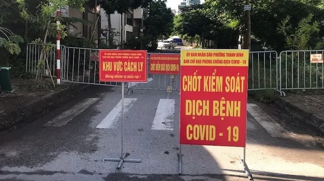 An isolated area at Lane 10, Tran Van Giap Street, Thanh Binh Ward, Hai Duong City. (Photo: NDO/Quoc Vinh)