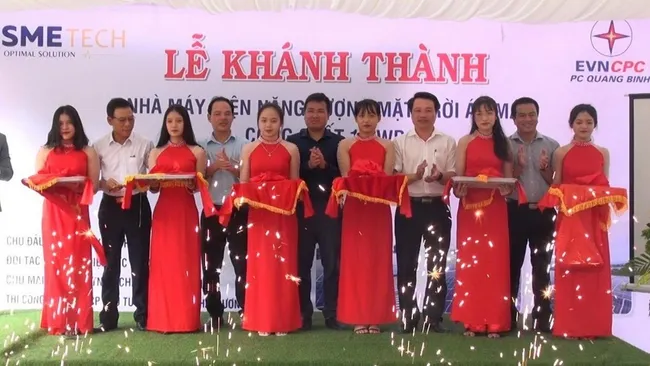 The inauguration ceremony of the rooftop solar system