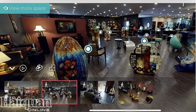 A corner of the showroom of Huong Nga Company via HOPE platform (Photo: haiquanonline)