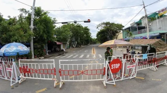 An area in lockdown in Da Nang (Photo: VNA)