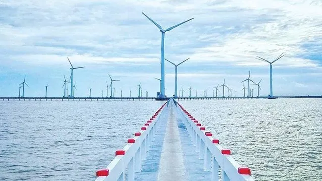 The Bac Lieu wind power farm in the Mekong Delta province of Bac Lieu.