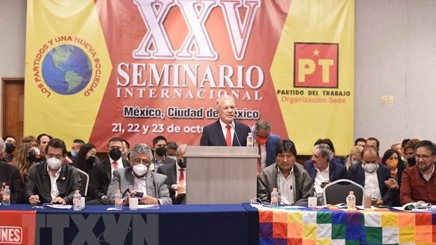 PT General Secretary Alberto Anaya Gutiérrez speaks highly of General Secretary Nguyen Phu Trong’s message of international solidarity. (Photo: VNA)