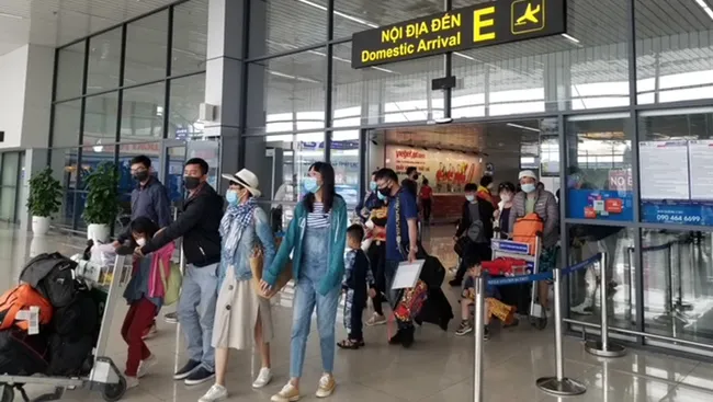 Passengers at Noi Bai International Airport