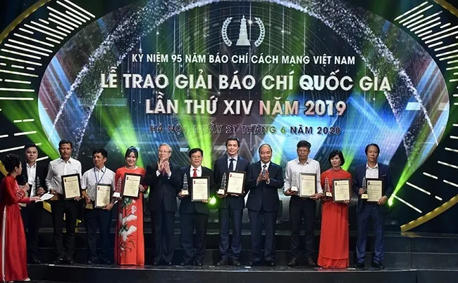 At the award ceremony of the 14th National Press Awards 2019.