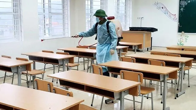 Disinfection conducted at schools to welcome students back.