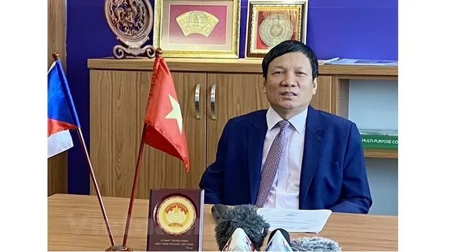 Hoang Dinh Thang, President of the Union of Vietnamese People Associations in Europe and Honorary Chairman of the Vietnamese People Association in the Czech Republic (Photo: VNA)