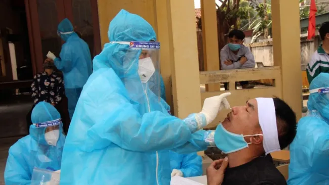 Taking nasal swab for COVID-19 testing. (Illustrative image)