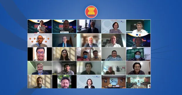 Participants in the virtual EU-ASEAN workshop (Photo: asean.org)