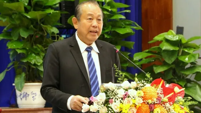 Deputy Prime Minister Truong Hoa Binh speaks at the conference. (Photo: NDO)