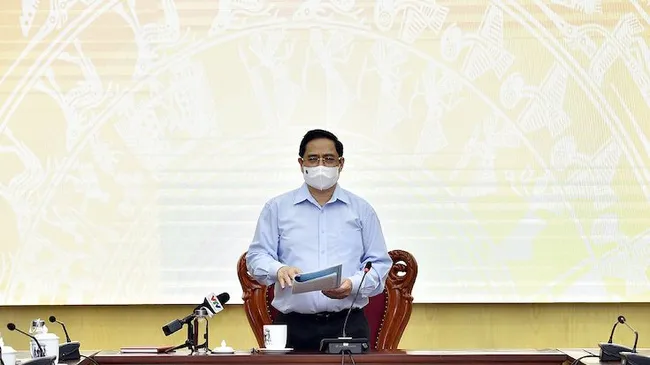 Prime Minister Pham Minh Chinh at the working session with Bac Ninh Province (Photo: Nhat Bac)