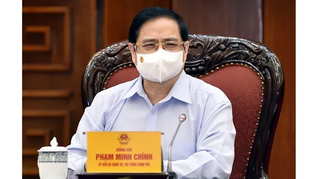 Prime Minister Pham Minh Chinh chairs the meeting. (Photo: VGP)