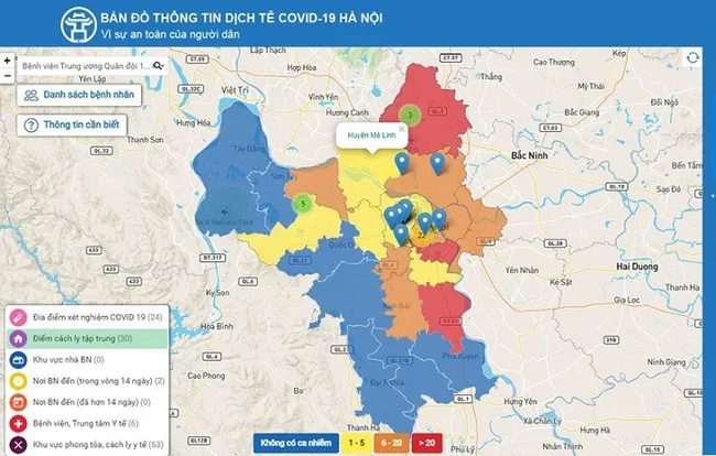 General view of the map.